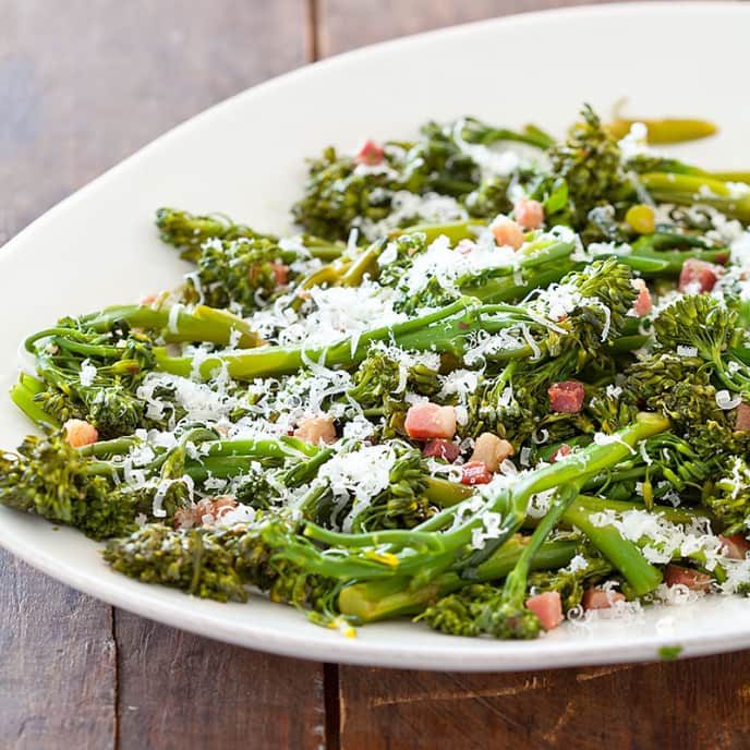 Broccolini with Pancetta and Parmesan America's Test Kitchen Recipe