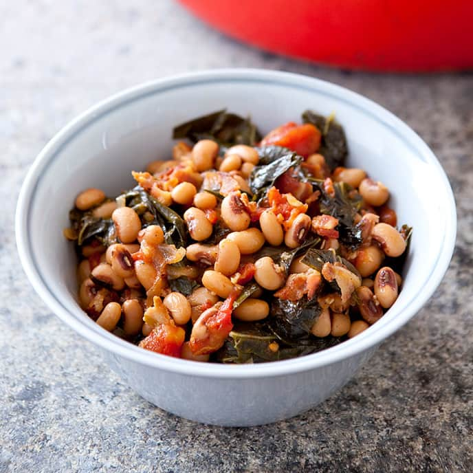 Black-Eyed Peas and Greens