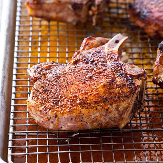 Broiled Thick-Cut Pork Chops