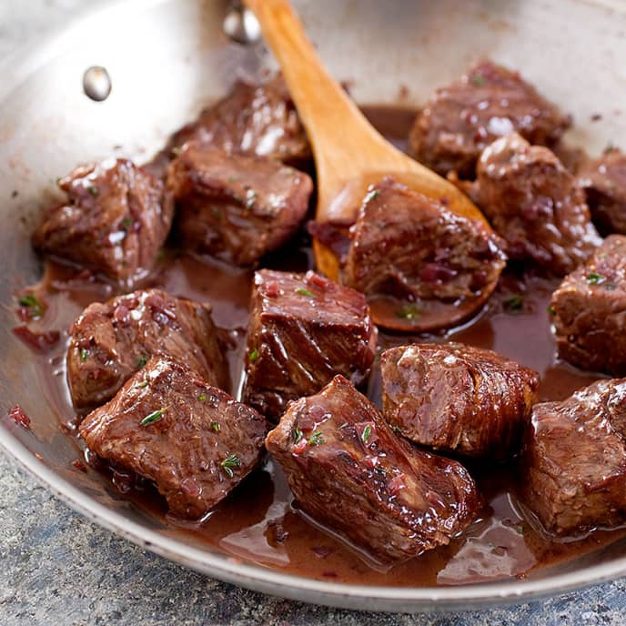 Steak Tips with Red Wine Sauce America's Test Kitchen Recipe