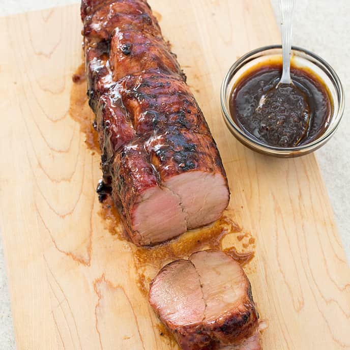Grilled Glazed Pork Tenderloin Roast America S Test Kitchen