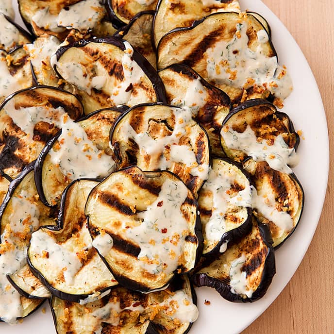 Grilled Eggplant with Yogurt Sauce