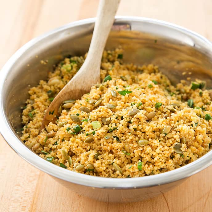 Cilantro and Pepita Couscous Salad