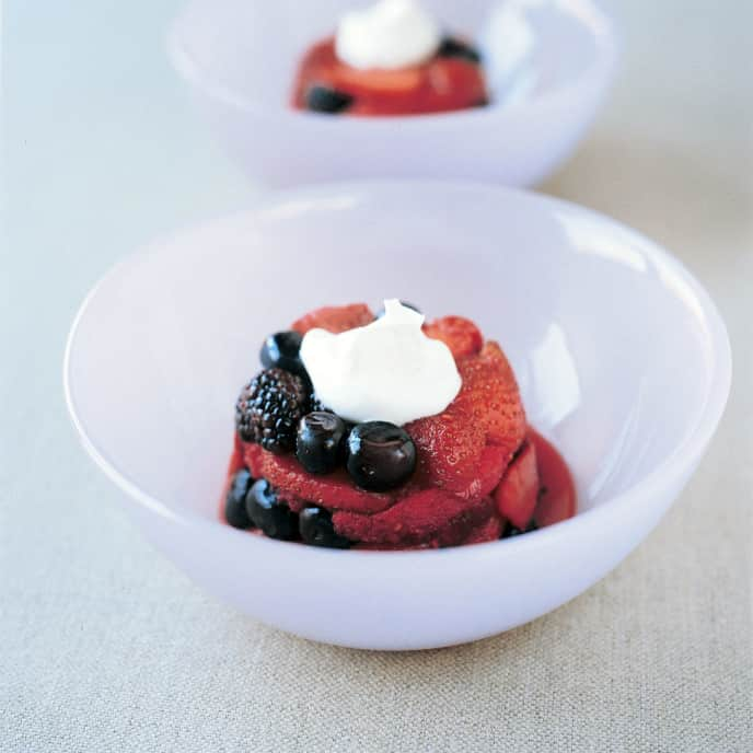 Individual Summer Berry Puddings