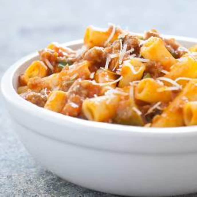 Pressure-Cooker Easy Ziti with Sausage and Peppers