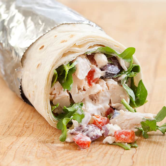 Mediterranean Chicken Wraps