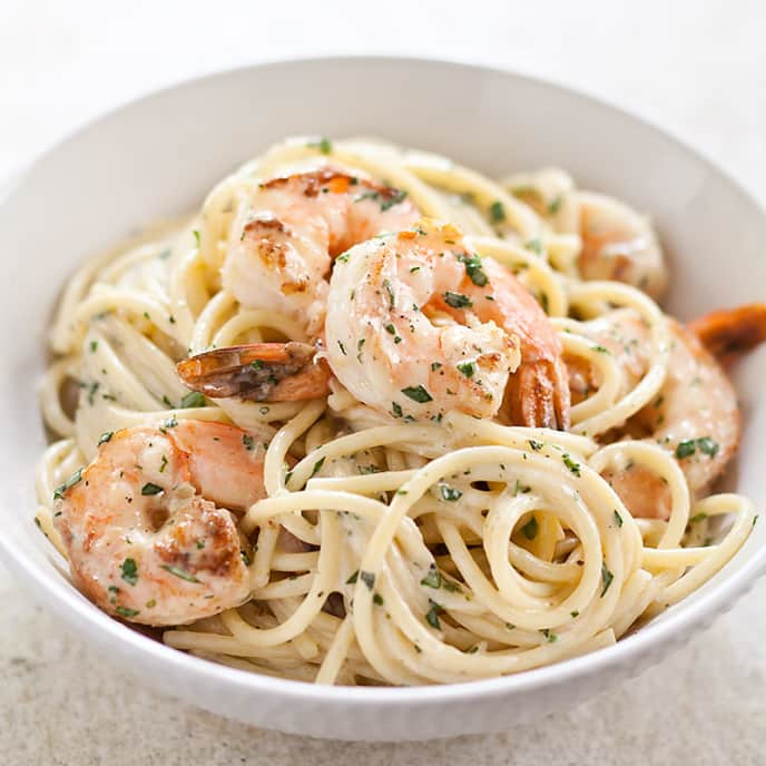 Garlicky Shrimp Pasta with Tarragon