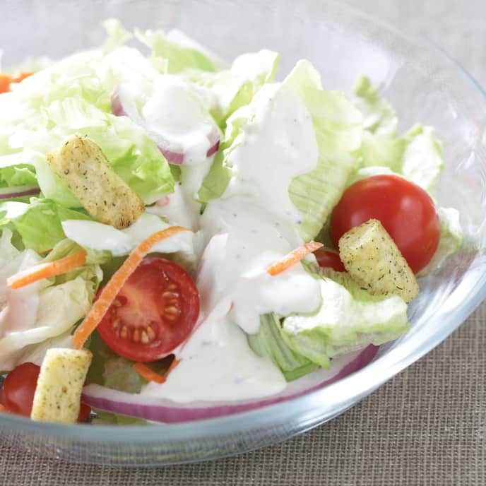 Leafy Salad With Blue Cheese Dressing Cook S Illustrated