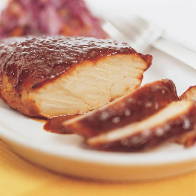 Barbecued Chicken Parts on a Gas Grill