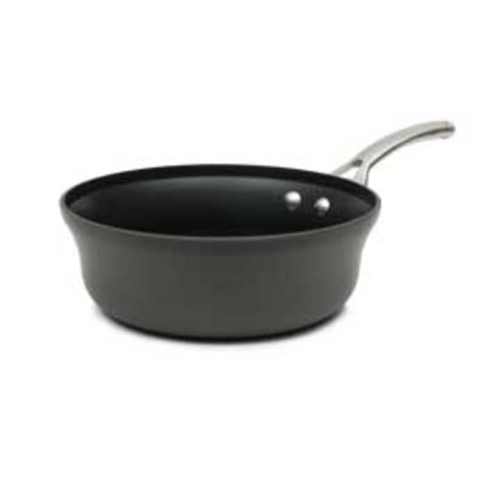 Non Stick Aluminum Cooking Sauce Pot With Vented Glass Lid 5 Quart, Black