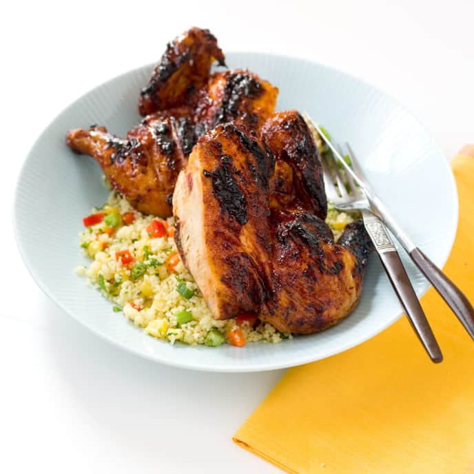 GrillRoasted Cornish Game Hens on a Charcoal Grill America's Test