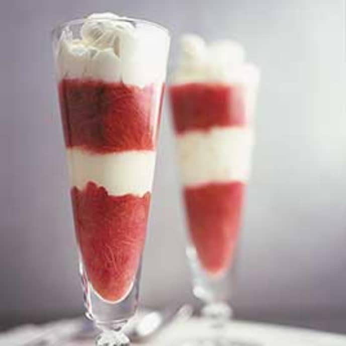 Blueberry-Rhubarb Fool with Fresh Ginger