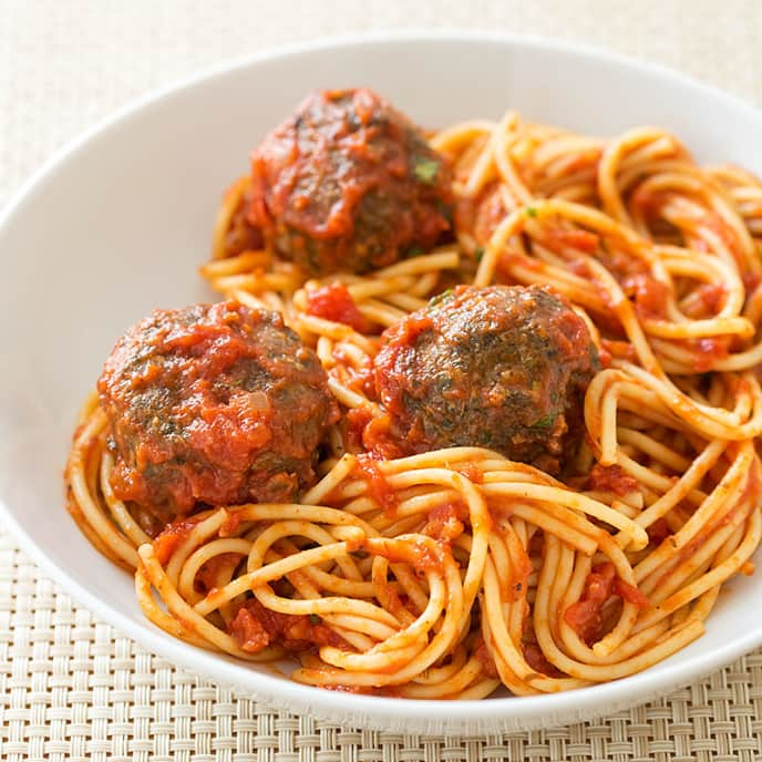 Reduced-Fat Meatballs and Marinara