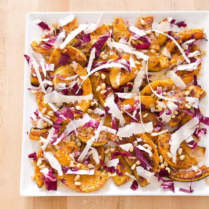 Roasted Butternut Squash with Radicchio and Parmesan