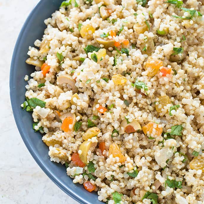 Quinoa Pilaf with Olives, Raisins, and Cilantro America's Test