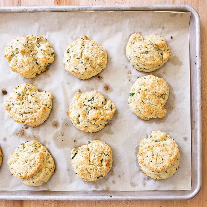 Mixed Herb Drop Biscuits America's Test Kitchen Recipe