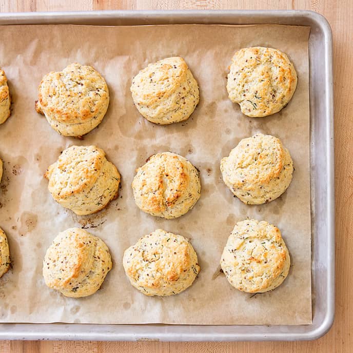 Mustard and Dill Drop Biscuits America's Test Kitchen Recipe