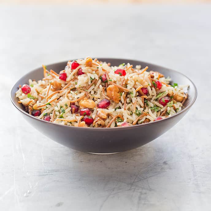 Rice and Pasta Pilaf with Pomegranate and Walnuts Cook's Illustrated