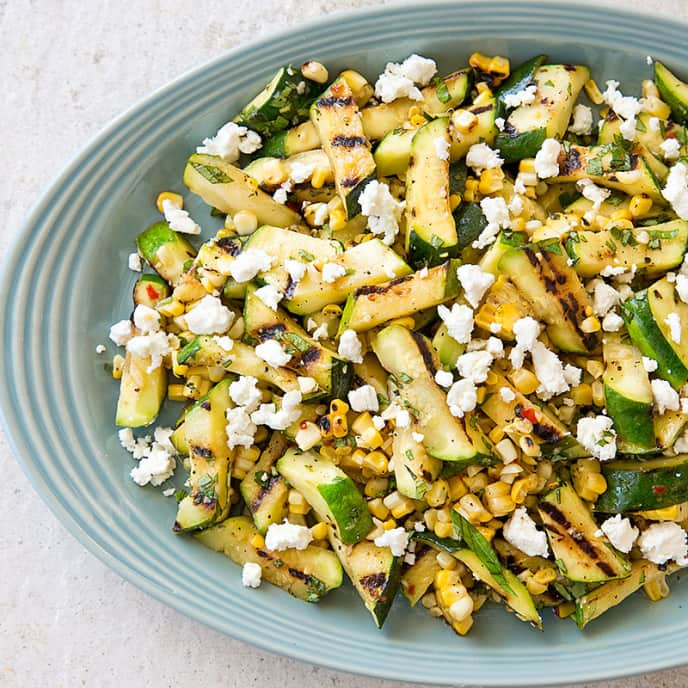 Grilled Zucchini and Corn Salad