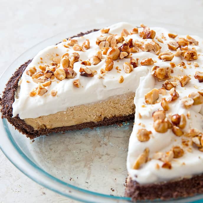 Peanut Butter Pie with Chocolate Graham Crust