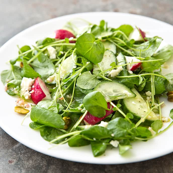 Watercress and Cucumber Salad with Lemon Vinaigrette