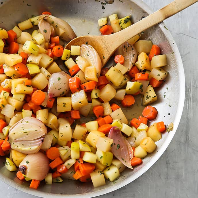 CiderGlazed Root Vegetables with Apple and Tarragon Cook's Country