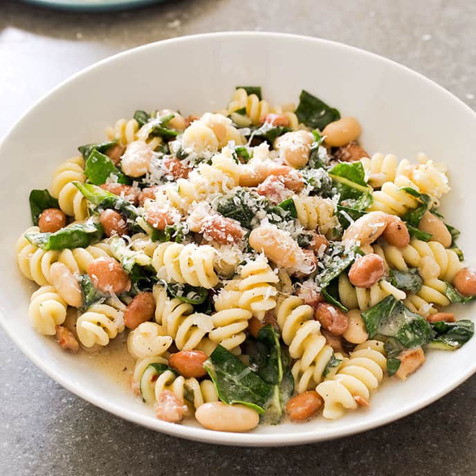 Pasta with Beans, Chard, and Rosemary for Two America's Test Kitchen
