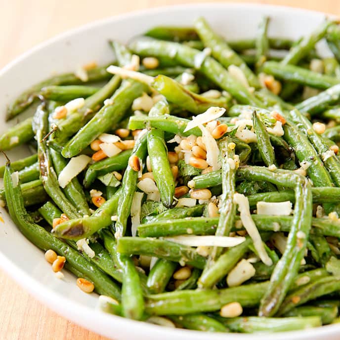 Roasted Green Beans with Pecorino and Pine Nuts Cook's Country Recipe