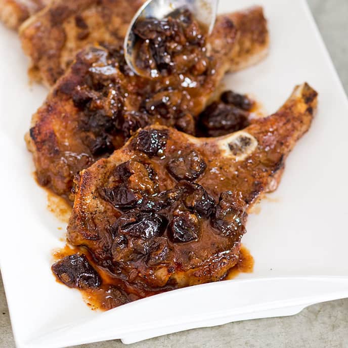 FennelCrusted Pork Chops with Prune Compote America's Test Kitchen