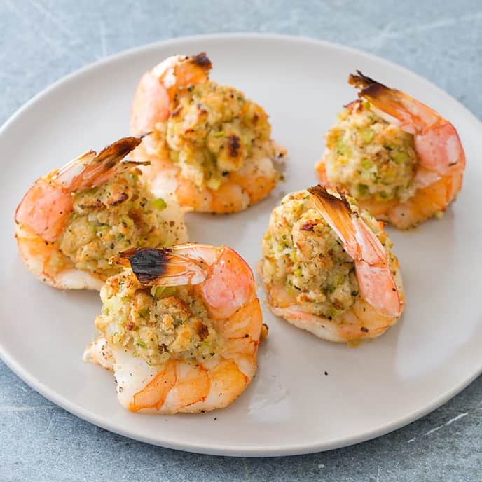 Reduced-Fat Baked Stuffed Shrimp