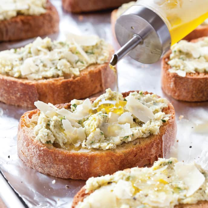 Bruschetta with Artichoke Hearts and Parmesan