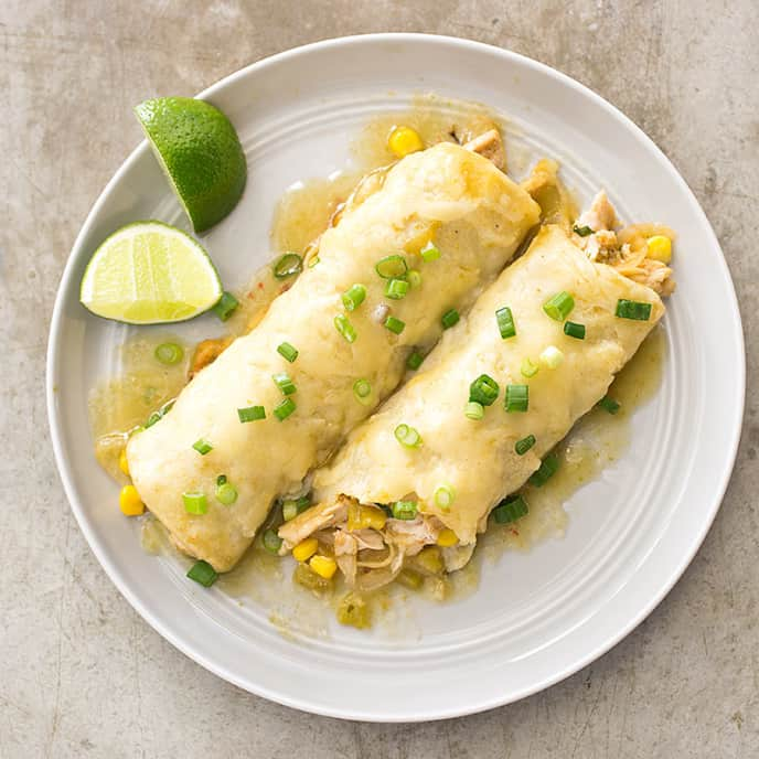 Green Chile Turkey Enchiladas