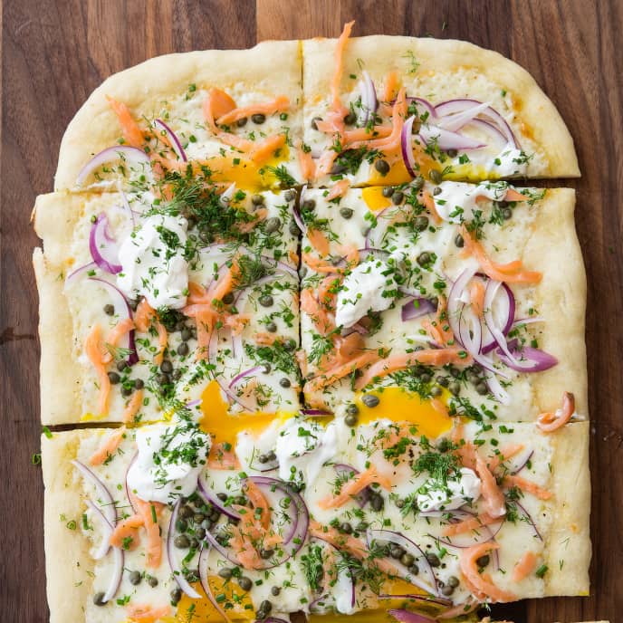 Smoked Salmon Breakfast Pizza