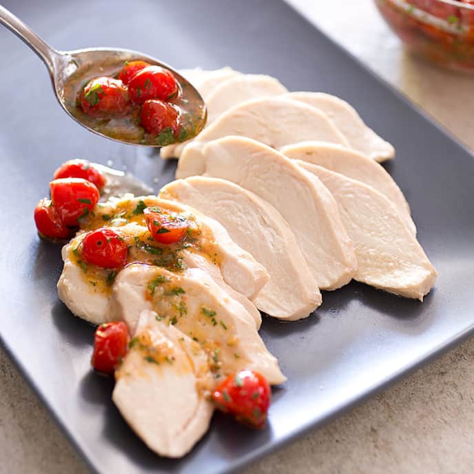 Perfect Poached Chicken Breasts for Two Cook's Illustrated Recipe