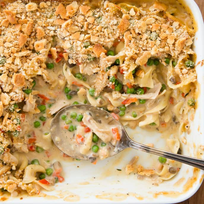 Reduced-Fat Chicken Noodle Casserole