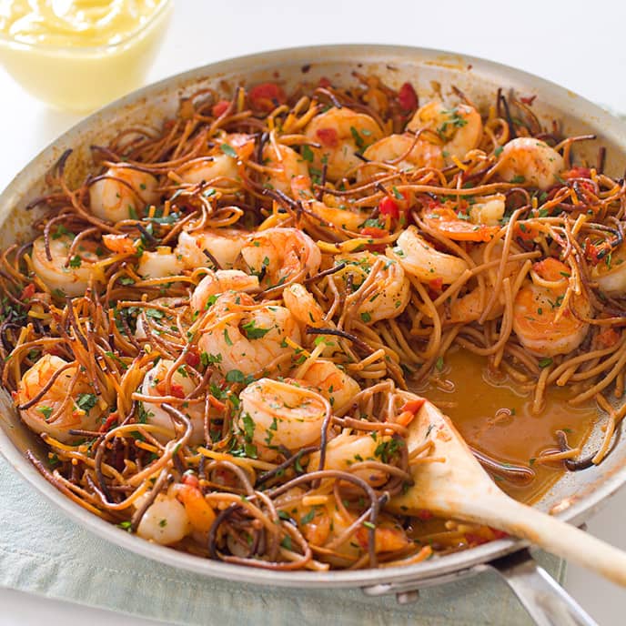 SpanishStyle Toasted Pasta with Shrimp America's Test Kitchen Recipe