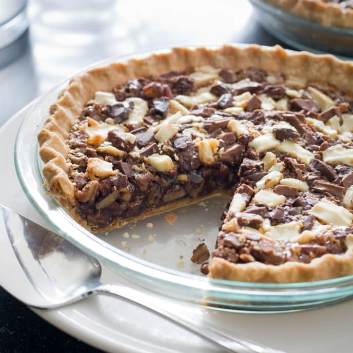 Triple Chocolate Chunk Pecan Pie