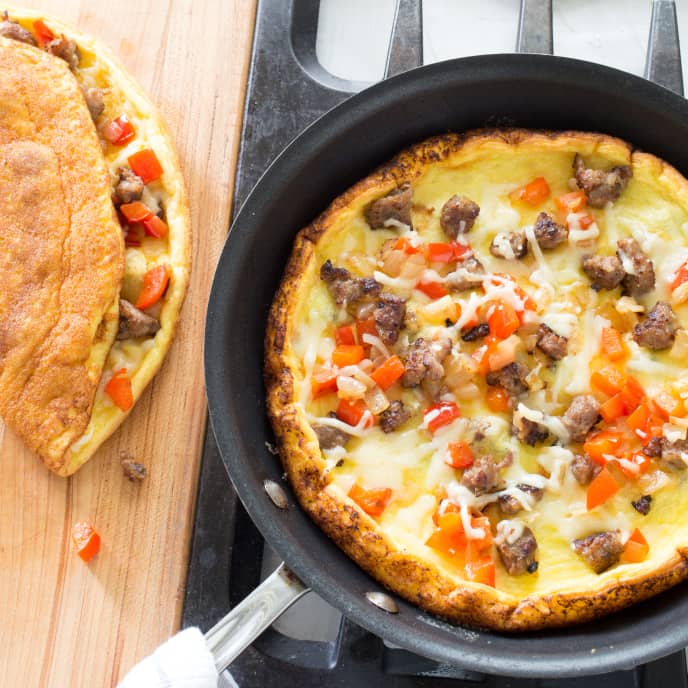 Sausage and Pepper Filling for Fluffy Diner-Style Omelet