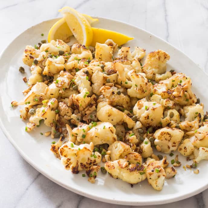 SkilletRoasted Cauliflower with Capers and Pine Nuts Cook's Illustrated
