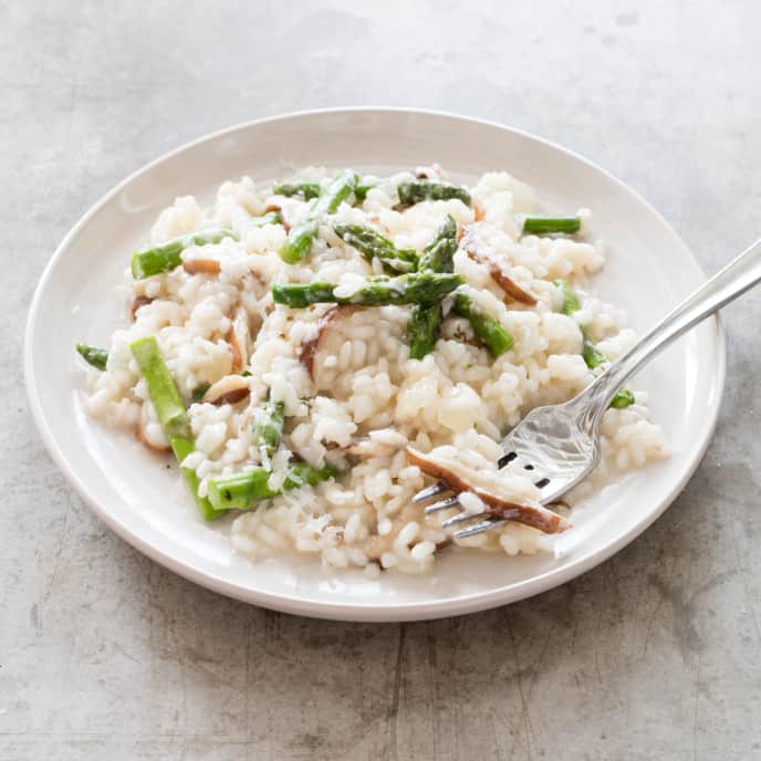 Risotto with Asparagus and Wild Mushrooms America's Test Kitchen Recipe