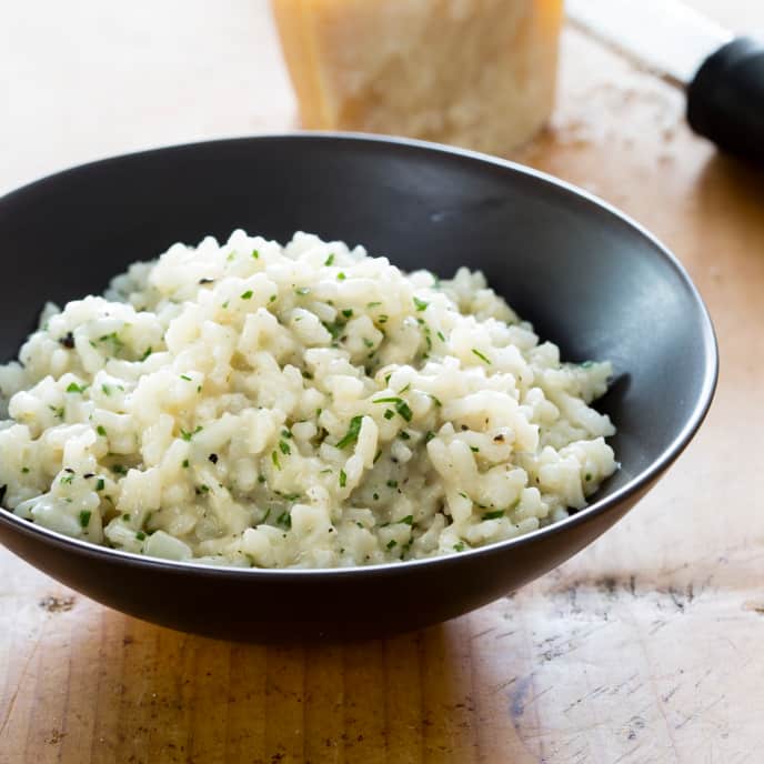 Almost HandsFree Risotto with Parmesan and Herbs America's Test
