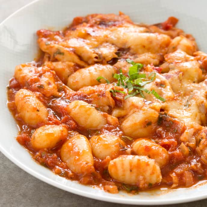 Baked Gnocchi with Tomato and Basil