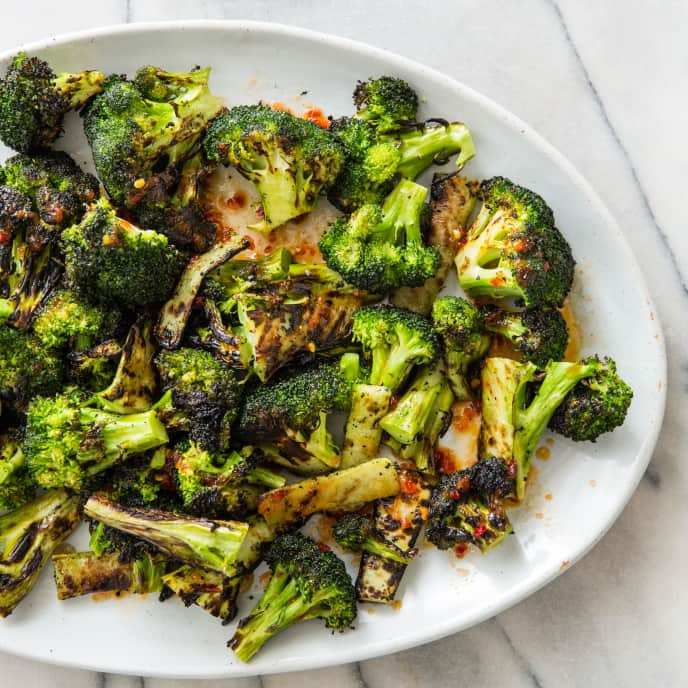 Grilled Broccoli with Sweet Chili Sauce