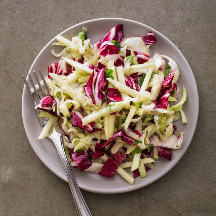 Kohlrabi Radicchio And Apple Slaw Cook S Illustrated