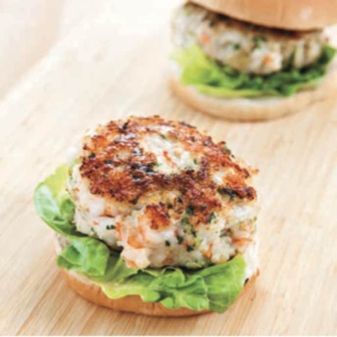 Shrimp Burger {Perfect Texture with Southern Spices} –