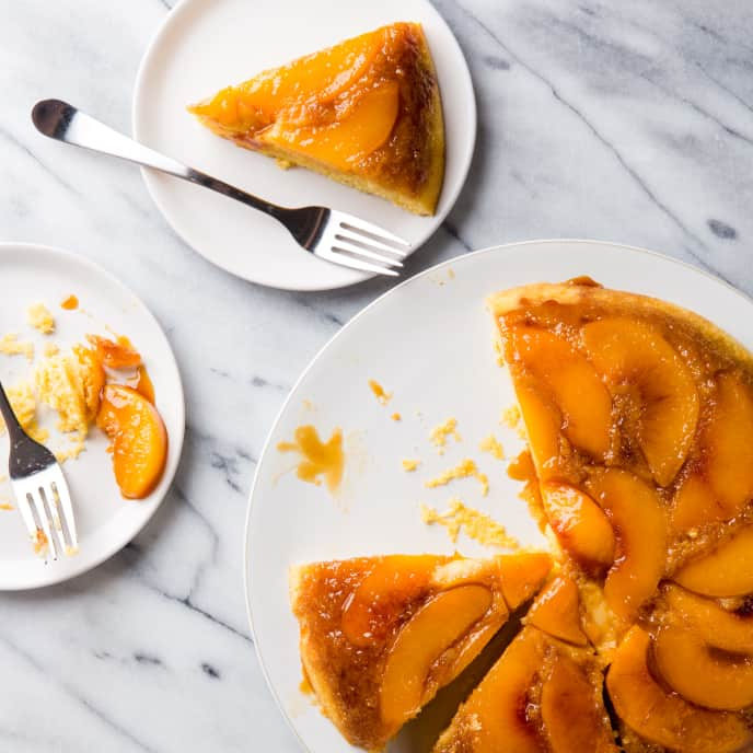 Peach Cornmeal ­Upside-Down Cake