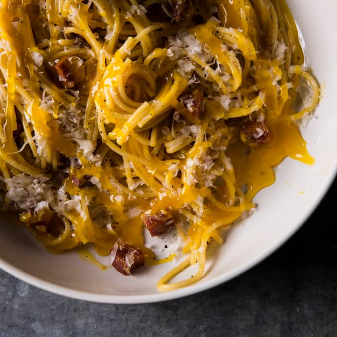 TreatYoSelf Pasta Carbonara America's Test Kitchen Recipe