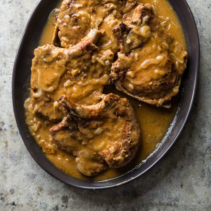 SouthernStyle Smothered Pork Chops Cook's Country Recipe