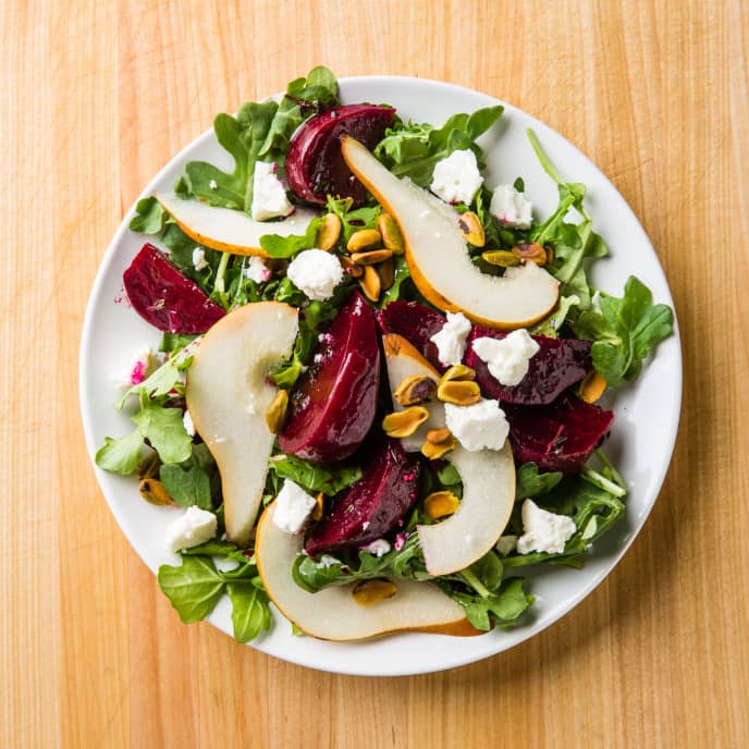 Marinated Beet Salad with Pear and Feta