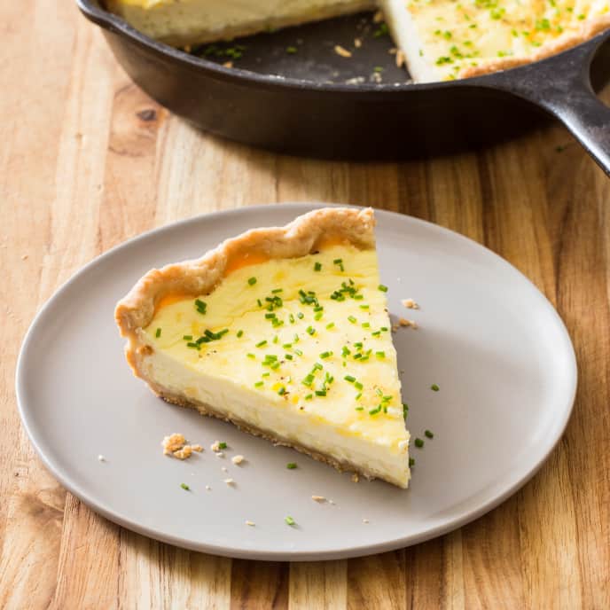 Cast Iron Simple Cheese Quiche America's Test Kitchen Recipe